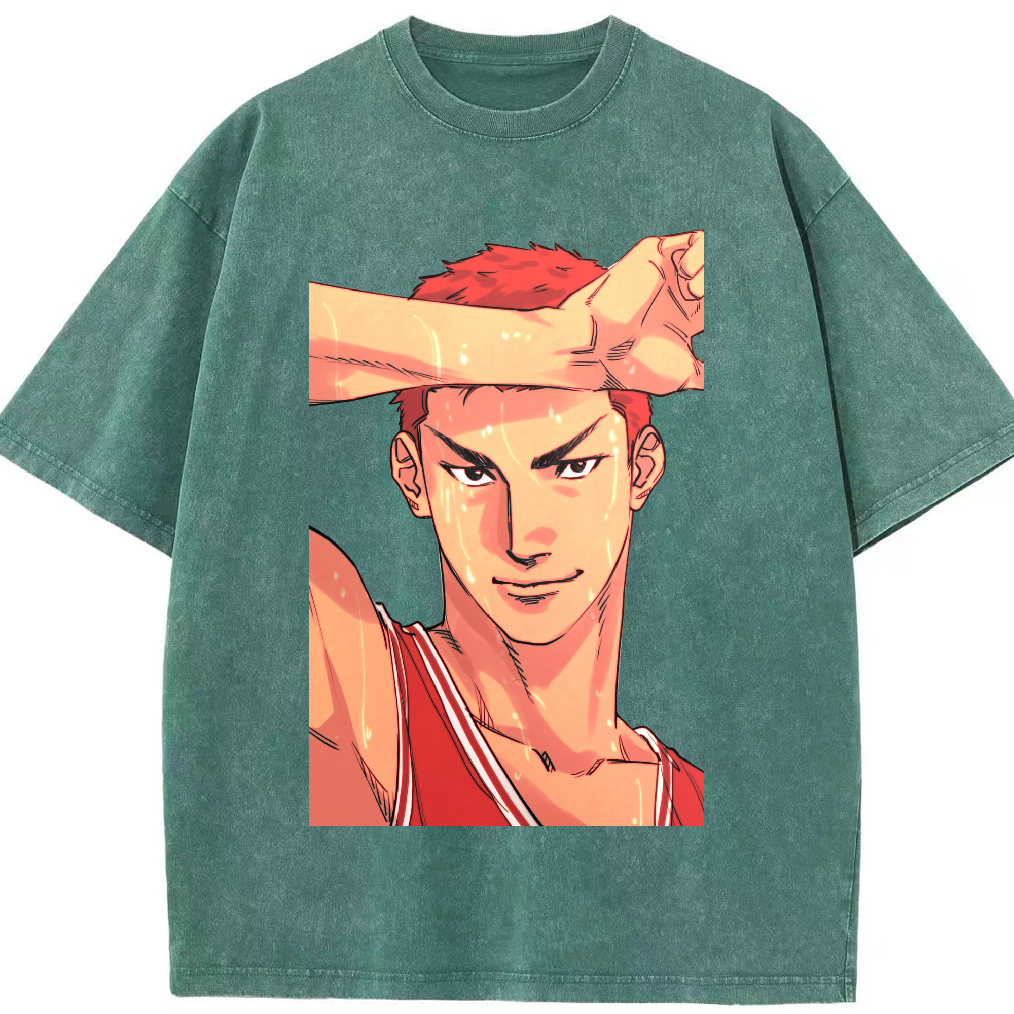 （画像用） SLAM DUNK／スラムダンク 綿100% ヴィンテージ風 半袖Tシャツ（フロントプリント）